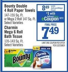 Charmin Mega 6 Roll Bath Tissue