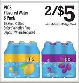 PICS Flavored Water 6 Pack