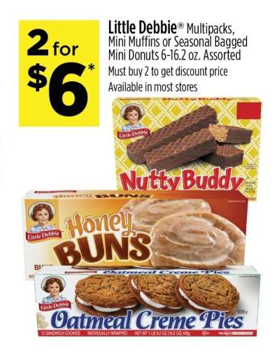 Little Debbie Multipacks, Mini Muffins or Seasonal Bagged Mini Donuts