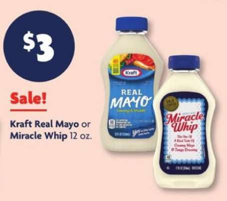 Kraft Real Mayo or Miracle Whip