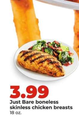 Just Bare boneless skinless chicken breasts
