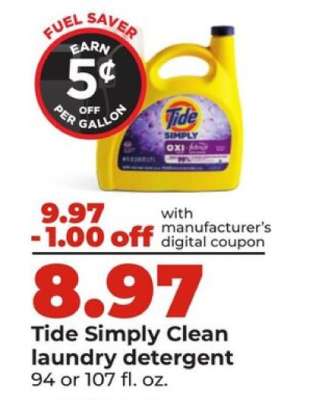 Tide Simply Clean laundry detergent