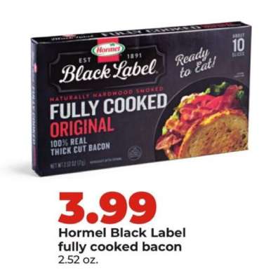 Hormel Black Label Fully Cooked Bacon