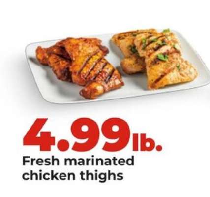 Fresh marinated chicken thighs