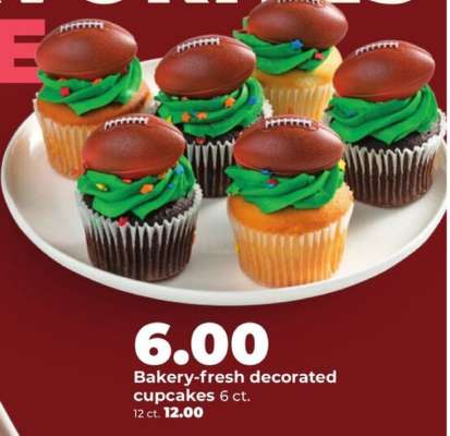 Bakery fresh decorated cupcakes