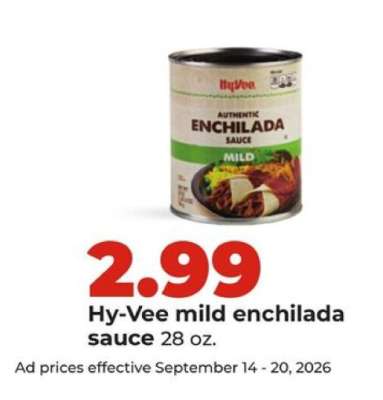 Hy-Vee mild enchilada sauce