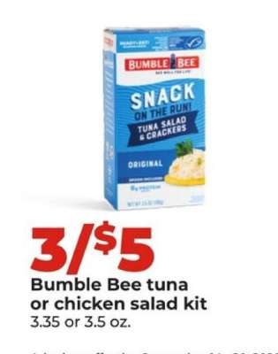 Bumble Bee tuna or chicken salad kit