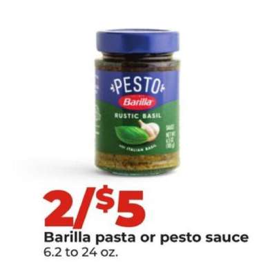 Barilla pasta or pesto sauce