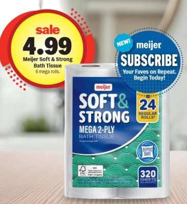 Meijer Soft & Strong Bath Tissue
