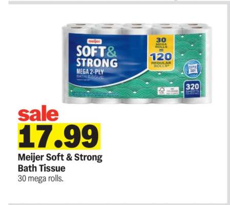 Meijer Soft & Strong Bath Tissue