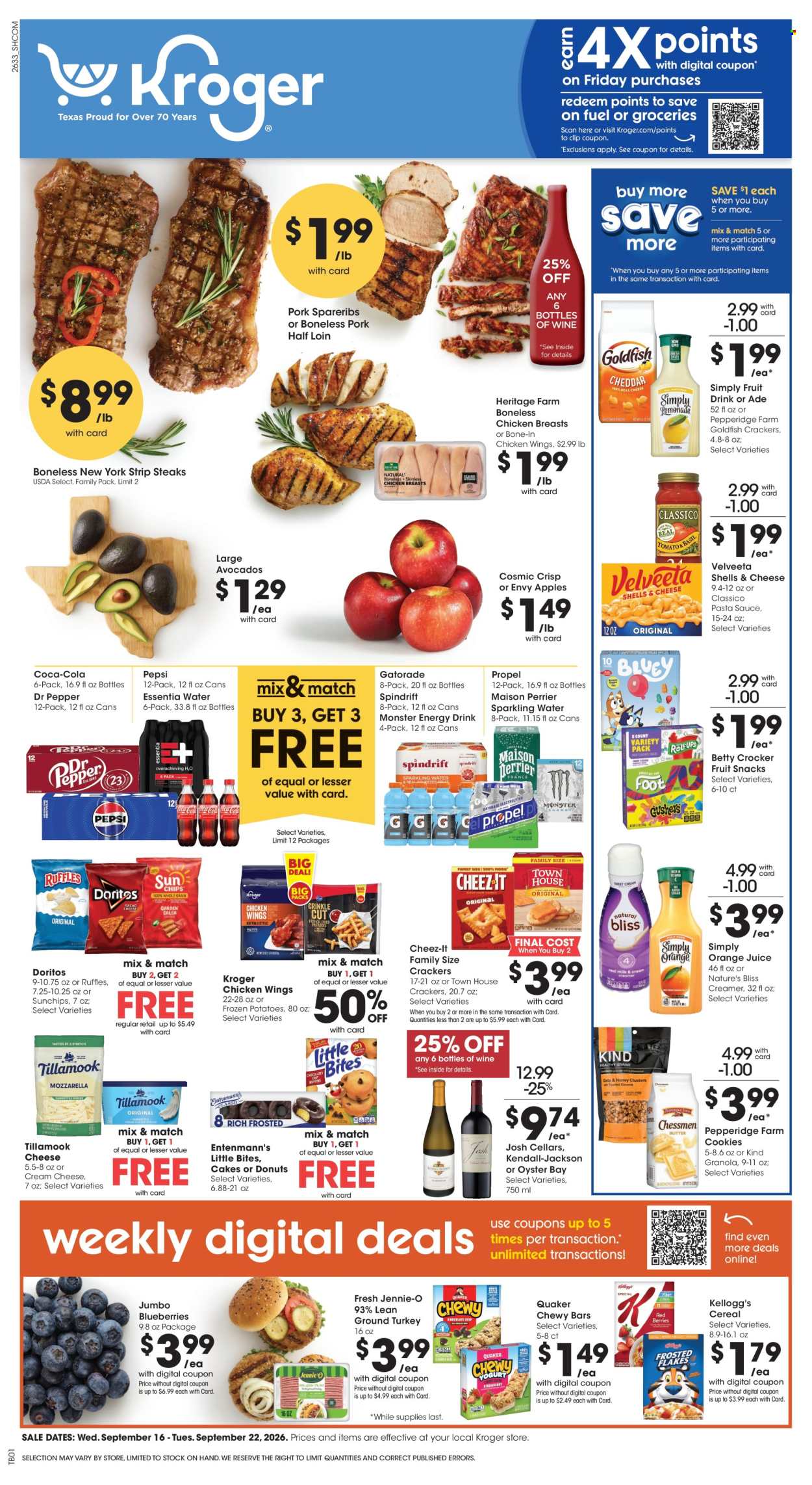 Kroger ad - 09/16/2026 - 09/22/2026. Page 1