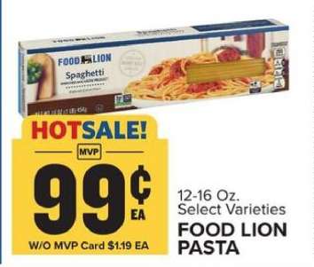 Food Lion Pasta