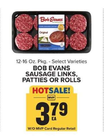 Bob Evans Sausage Links, Patties or Rolls