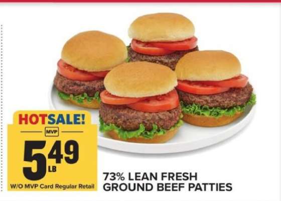 73% Lean Fresh Ground Beef Patties