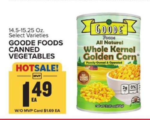 Goode Foods Canned Vegetables