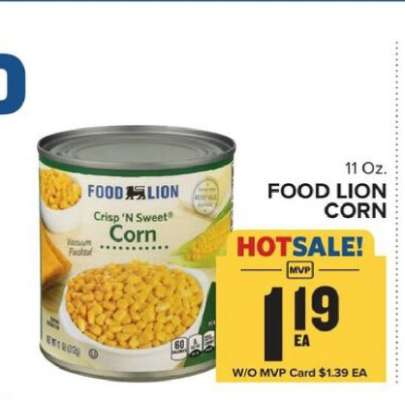 FOOD LION CORN
