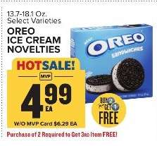 Oreo Ice Cream Novelties