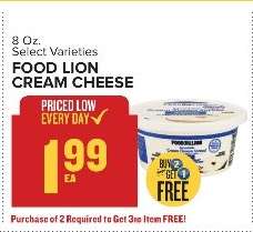 Food Lion Cream Cheese