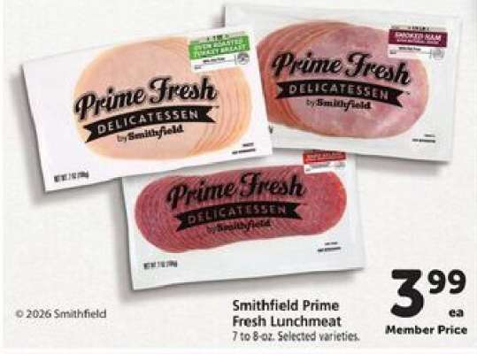 Smithfield Prime Fresh Lunchmeat