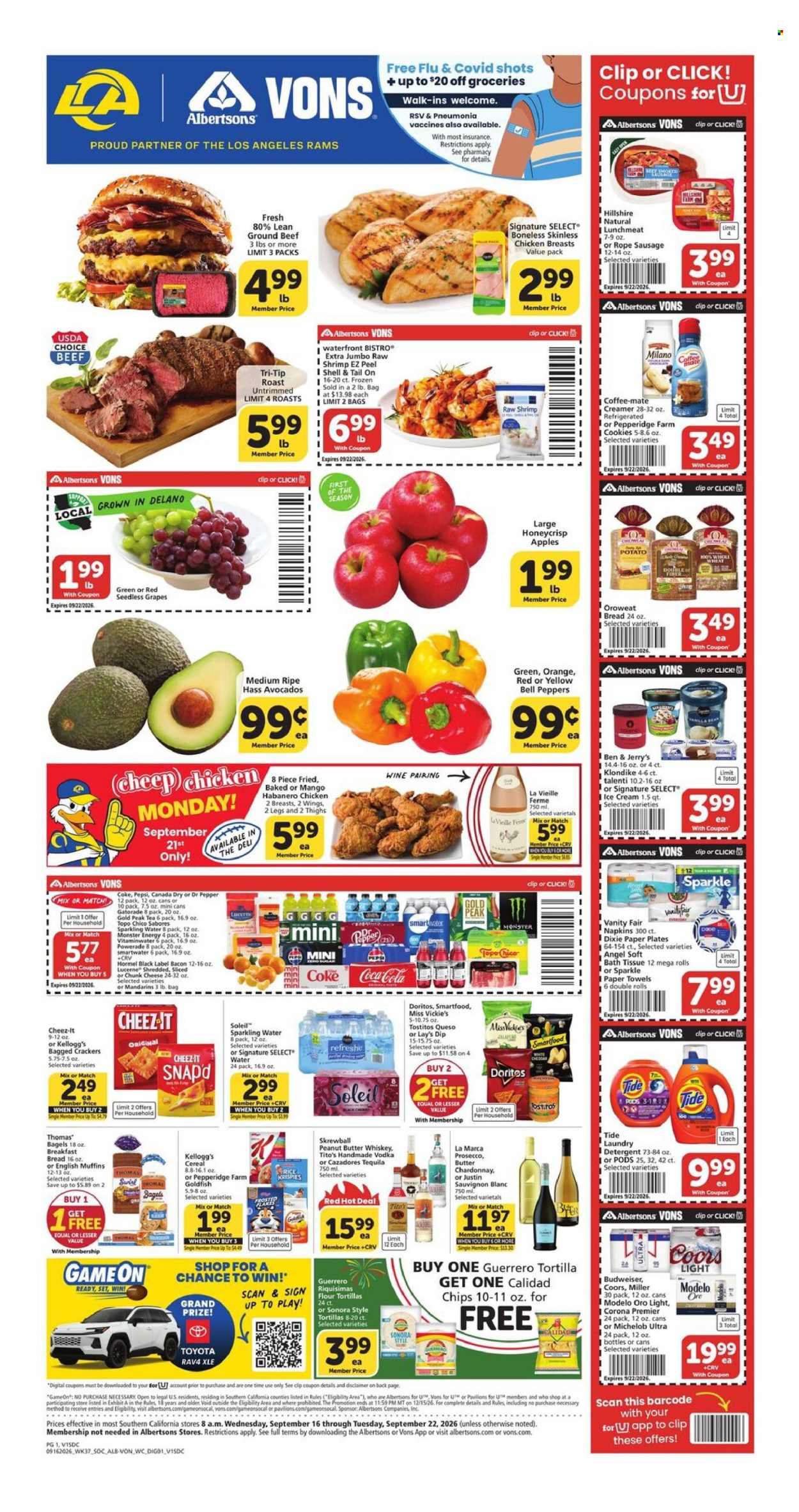 Vons ad - 09/16/2026 - 09/22/2026. Page 1