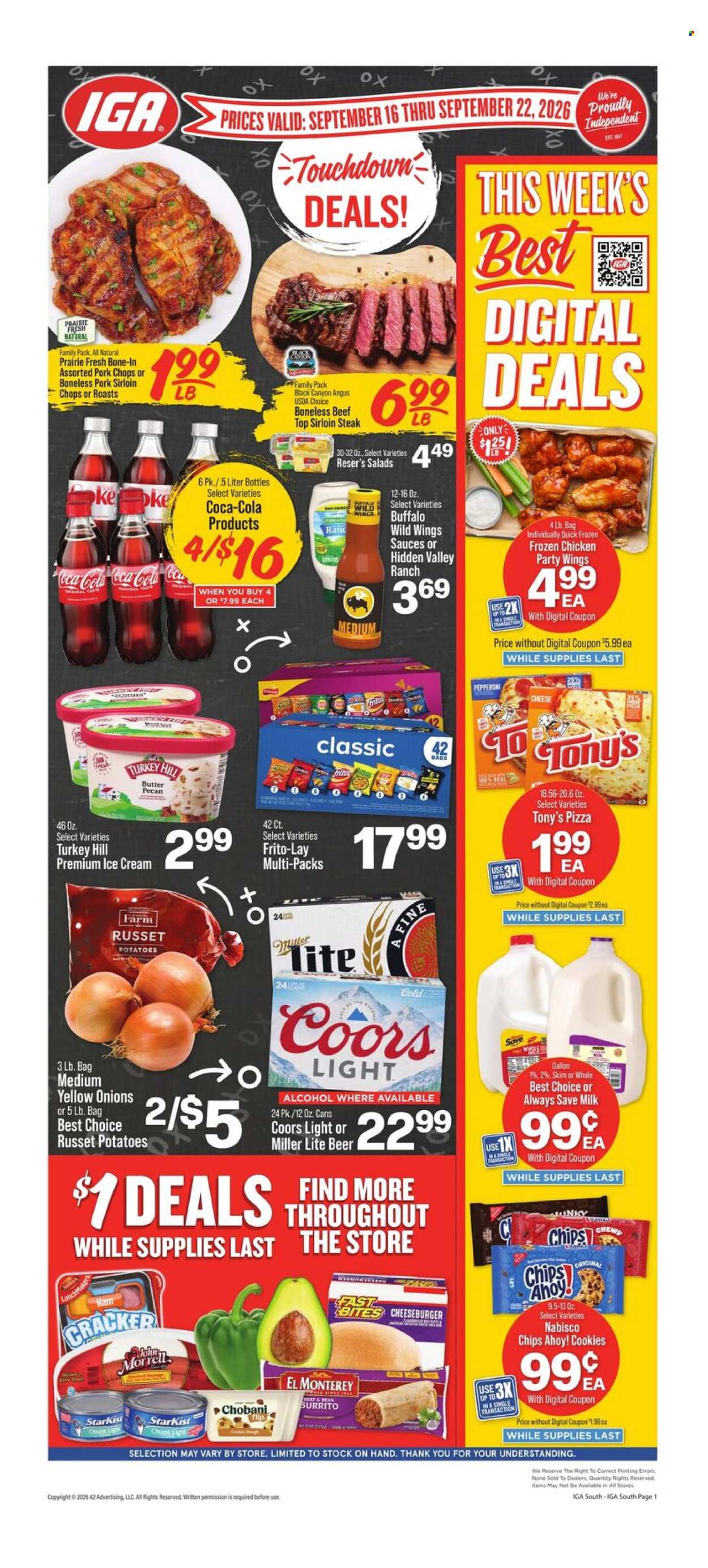IGA ad - 09/16/2026 - 09/22/2026. Page 1