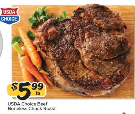 USDA Choice Beef Boneless Chuck Roast