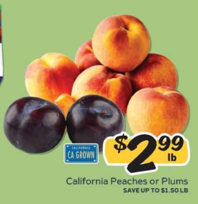 California Peaches or Plums