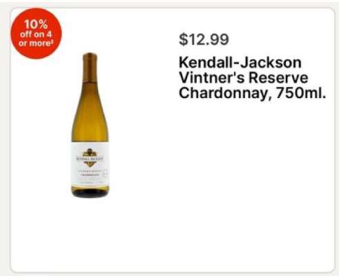 Kendall-Jackson Vintner's Reserve Chardonnay, 750ml