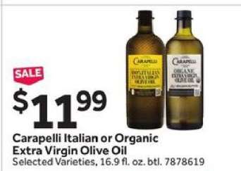 Carapelli Italian or Organic Extra Virgin Olive Oil