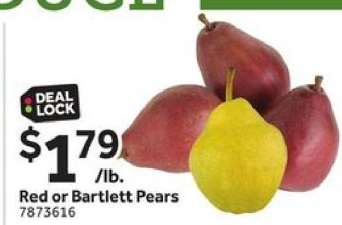 Red or Bartlett Pears