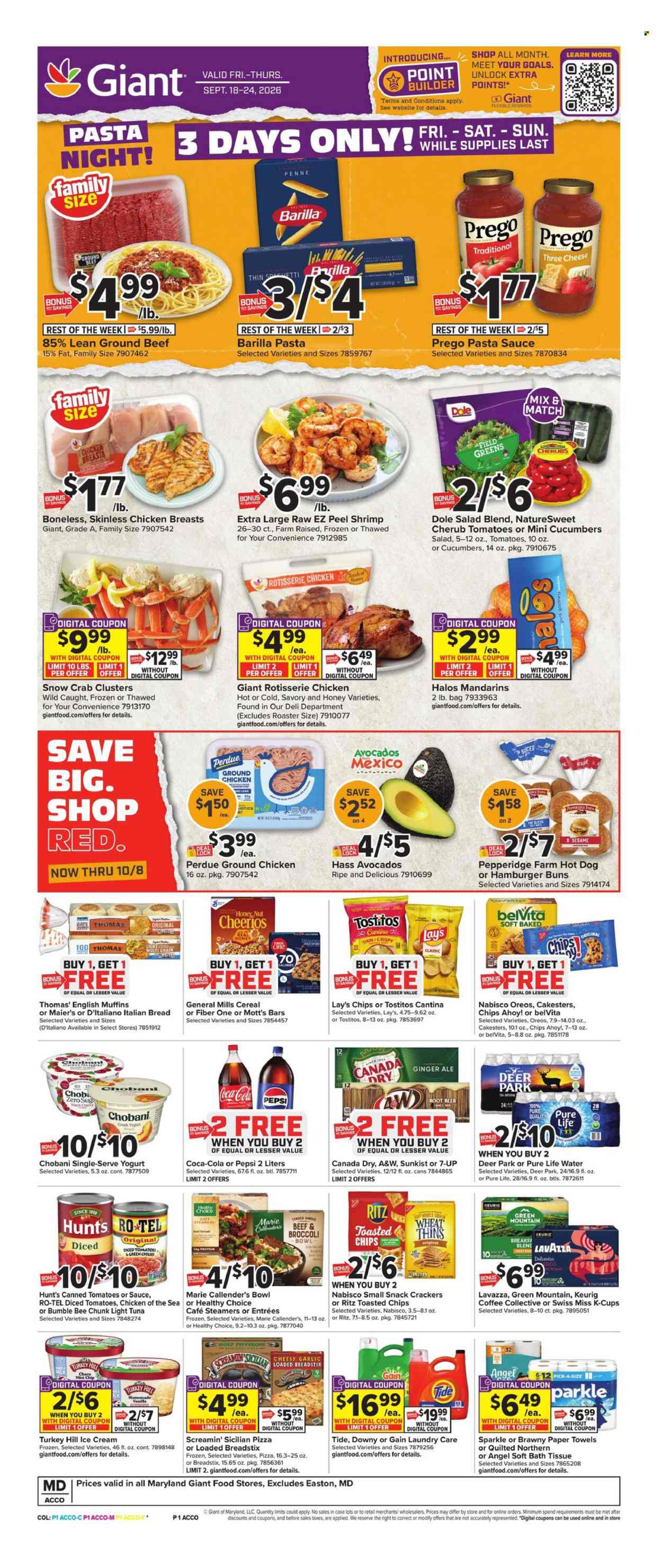 Giant Food ad - 09/18/2026 - 09/24/2026. Page 1