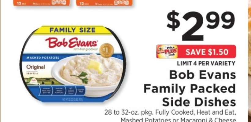 Bob Evans Family Packed Side Dishes