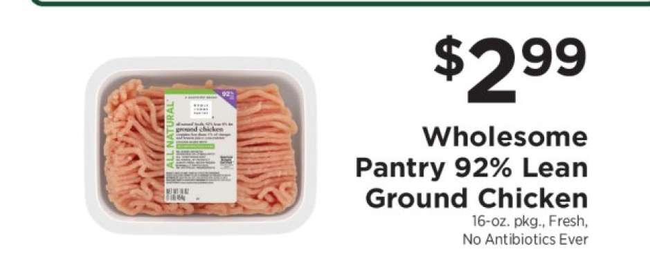 Wholesome Pantry 92% Lean Ground Chicken