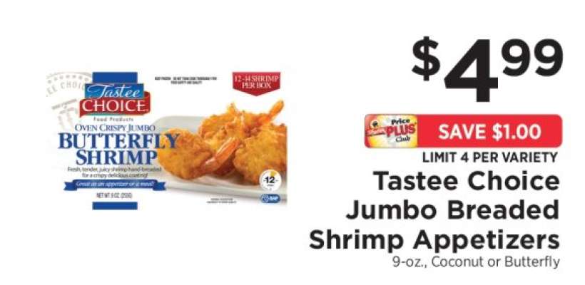 Tastee Choice Jumbo Breaded Shrimp Appetizers