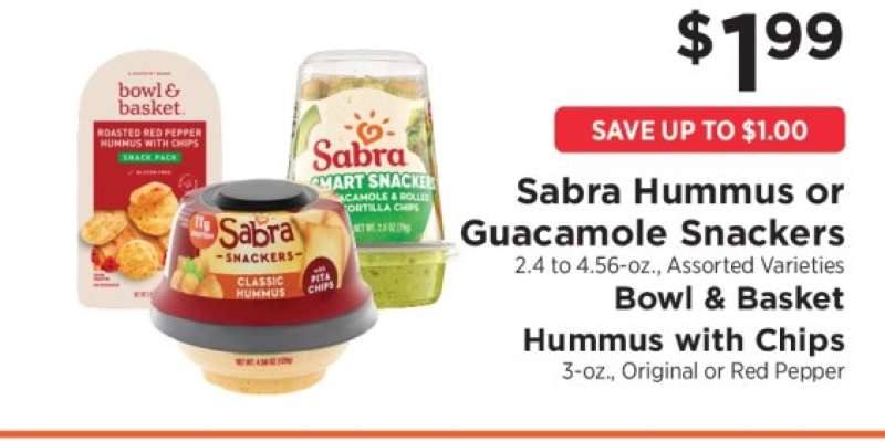 Sabra Hummus or Guacamole Snackers