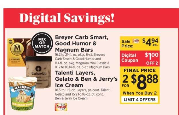 Breyer Carb Smart, Good Humor & Magnum Bars