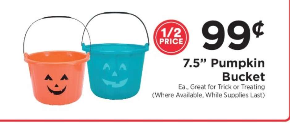 7.5" Pumpkin Bucket