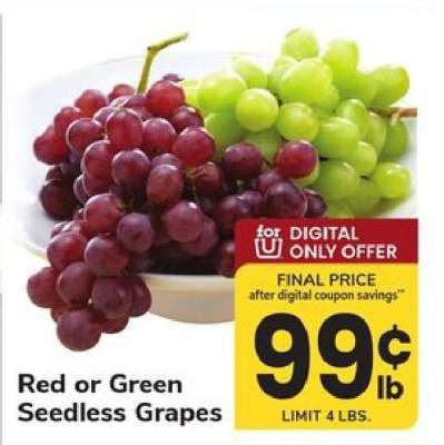 Red or Green Seedless Grapes