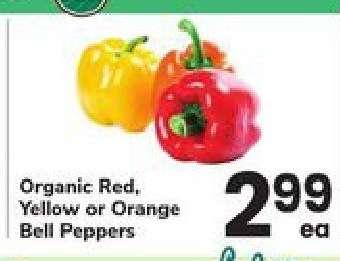 ORGANIC RED, YELLOW OR ORANGE BELL PEPPERS