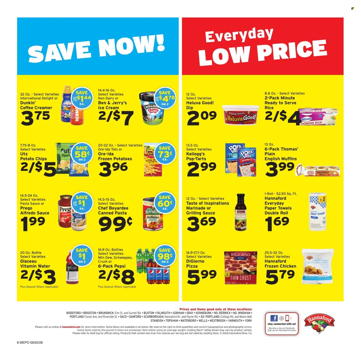 Hannaford ad - 09/20/2026 - 09/26/2026. Page 8