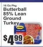 Butterball 85% Lean Ground Turkey