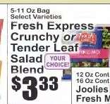Fresh Express Crunchy or Tender Leaf Salad Blend