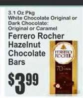 Ferrero Rocher Hazelnut Chocolate Bars