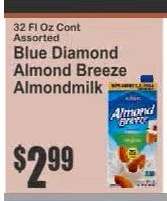 Blue Diamond Almond Breeze Almondmilk