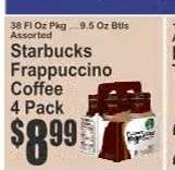 Starbucks Frappuccino Coffee 4 Pack