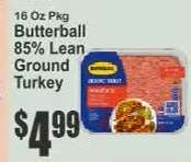 Butterball 85% Lean Ground Turkey