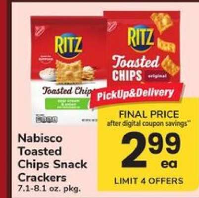 Nabisco Toasted Chips Snack Crackers