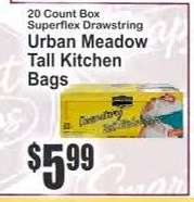 Urban Meadow Tall Kitchen Bags
