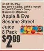 Apple & Eve Sesame Street Juice