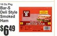 Bar S Deli Style Smoked Ham
